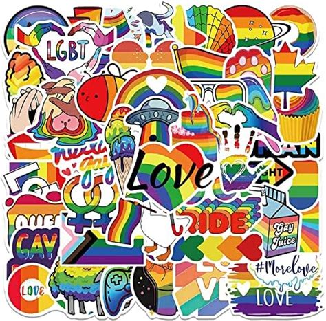 Gay Pride Stickers 100 PCS Rainbow Stickers For LGBTQ Sticker Packs