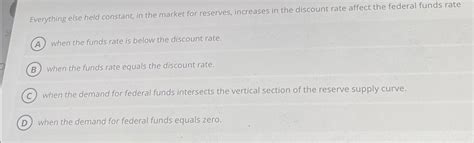 Solved Everything Else Held Constant In The Market For Chegg