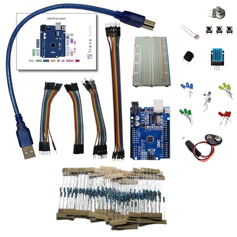 Arduino Compatible Starter Kit Uno R3 Board •