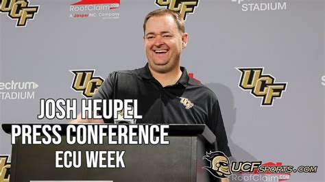 Ucf Football Josh Heupel Press Conference Ecu Week Youtube