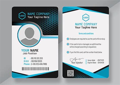 Red Geometric Employee Id Card Design Template Template Download On Pngtree