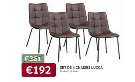 Promo Set De 4 Chaises Lucca Chez Meubles Crack ICatalogue Fr