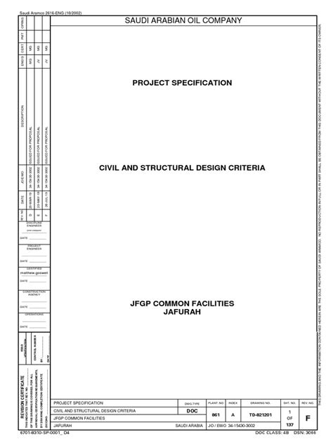 T821201001pf Civil And Structural Design Criteria Pdf Engineering