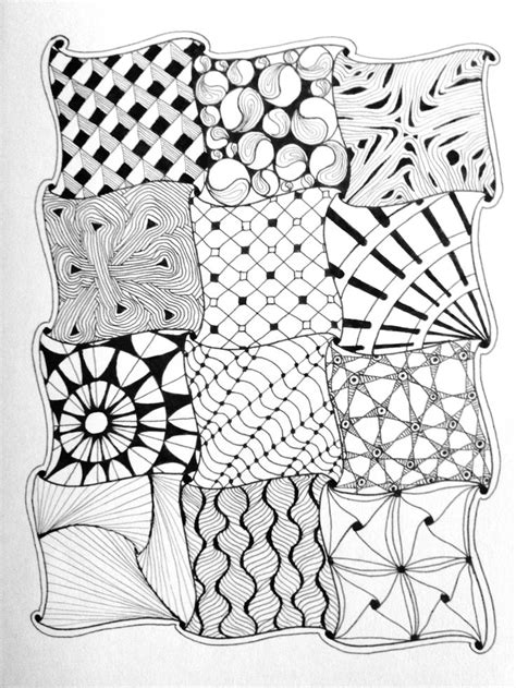 Zentangle Patterns Easy