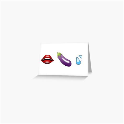 Blow Job Emoji Greeting Card By Andiblair Redbubble