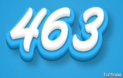 463 Text Effect and Logo Design Number