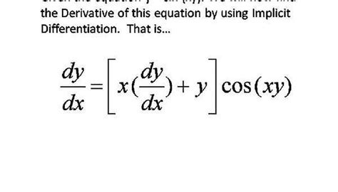 How To Find Dy Dx By Implicit Differentiation Given A Similar Equation