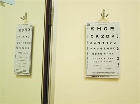 Dmv Eye Charts The Same Eye Chart Is Hanging Up Off