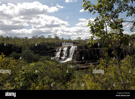 Water Falls Chapada Dos Veadeiros Goiás State Central Brazil 300 Km