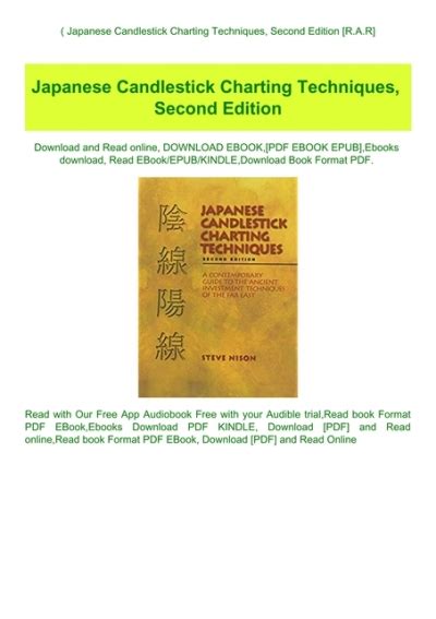 B O O K Japanese Candlestick Charting Techniques Second Edition R A R