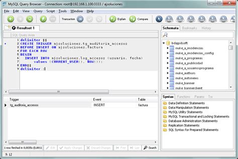 C Mo Crear Trigger En Mysql Server Disparadores Para Auditor A De