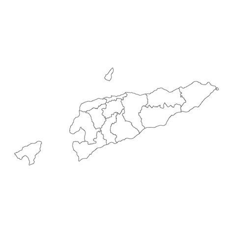 Premium Vector East Timor Map With Administrative Divisions Vector