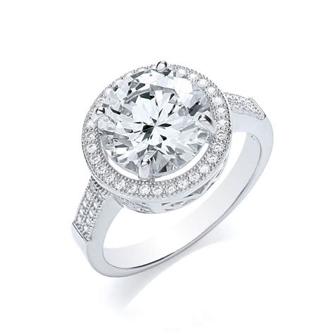 Sterling Silver Brilliant Cut Cubic Zirconia Ring Jewellery From Francis And Gaye Jewellers Uk