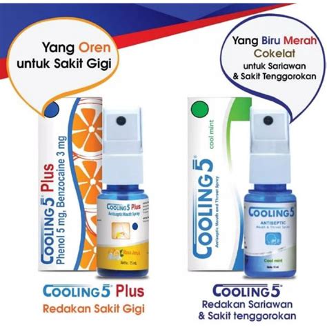 Jual Cooling 5 Antiseptic Spray Obat Tenggorokan Dan Sariawan Shopee