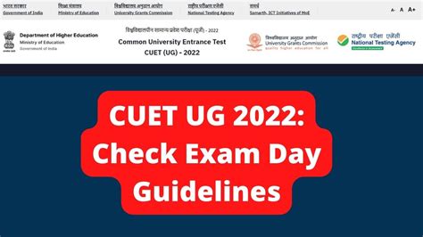 Cuet Ug 2022 Exam Tomorrow Check Exam Day Guidelines And Other