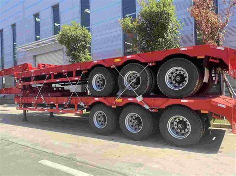 Heavy Duty Axle Low Bed Loader Trailer Ton Ton Lowbed Semi Truck