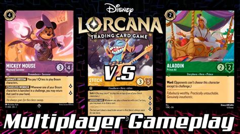 The Disney Lorcana Multiplayer Battle Tutorial Youtube