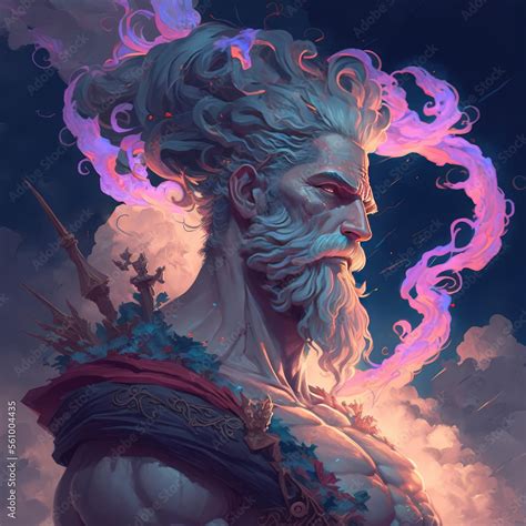 Greek God Zeusroman God Jupiter King Of The Gods Stock Illustration