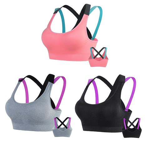 Sports Impact Wireless Workout 1black 1gray 1pink Black Gray Pink Cs182h20688 Sports Bra