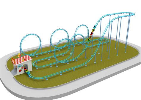 Roller Coaster 3d Model Cgtrader