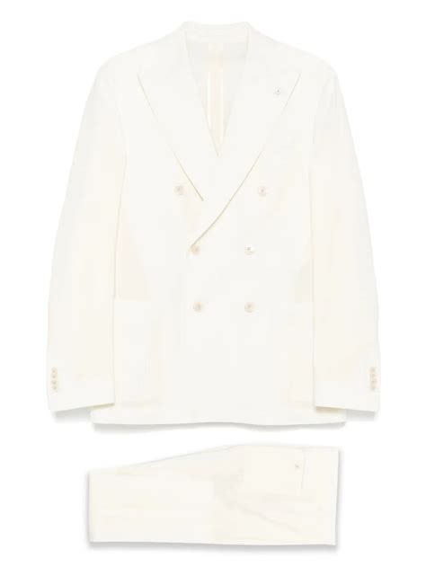 Luigi Bianchi Mantova Klassischer Anzug In Nude ModeSens