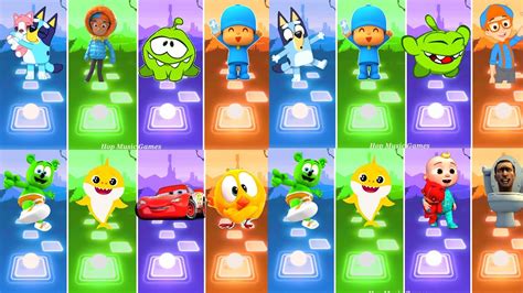 Bluey Bingo Pocoyo Om Nom Gummy Bear Baby Shark Cocomelon