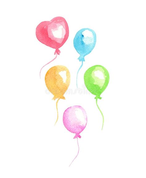 Balloons Hand Drawn Set In Doodle Style Vector Scandinavian