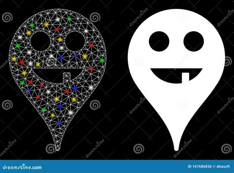 Network Toothless Smiley Map Marker Vector Mesh Cartoondealer