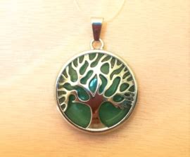 Pendentif Arbre De Vie Avec Aventurine Verte Pendentifs Pierres