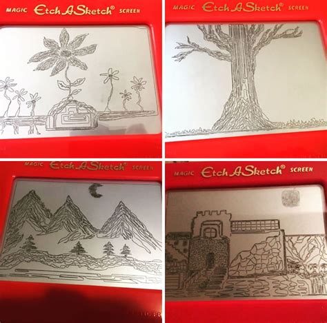 How To Draw A Flower On Etch Sketch Best Flower Site