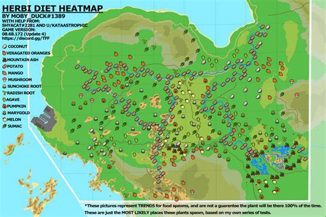 Herbivore Diet Heatmap (Update 4). Included are isolated maps for each ...