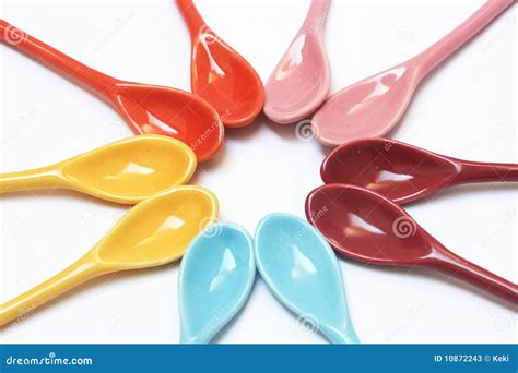 Bright Colored Spoons Stock Image Image Of Coloured 10872243