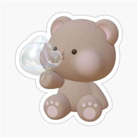 Teddy Bear Blowing Bubbles Sticker For Sale By Mandynl15 Redbubble