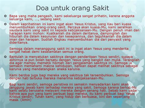 Doa Untuk Orang Sakit Parah : Doa untuk Orang Sakit Parah dan Anjuran ...