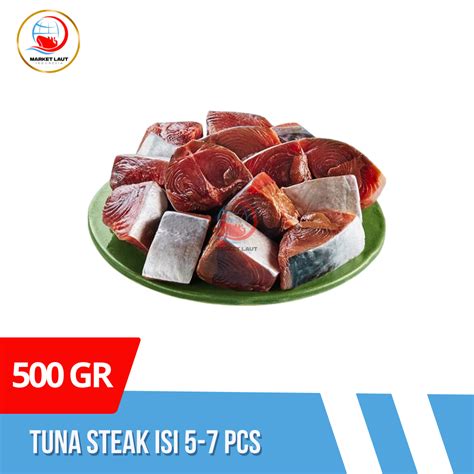 Jual Ikan Tuna Fillet Steak 500 Gr Isi 5 7 Pcs Potong Tuna Shopee