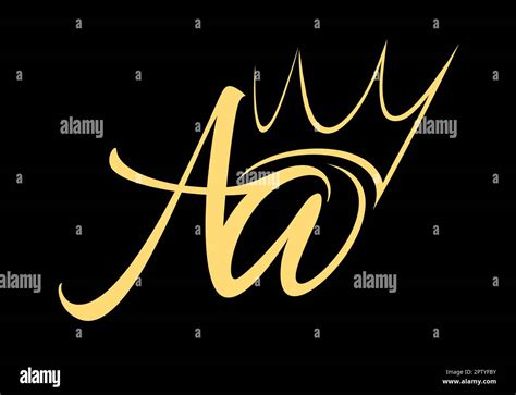 Crown Monogram Logo Initial AA Stock Vector Image Art Alamy