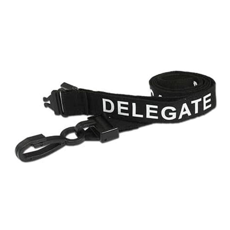 Recycled Breakaway Lanyard Delegate Printed Mm Width Black