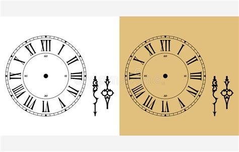 Clock Face Old DIY Classic Clipart Stock Vector - Illustration of paper ...