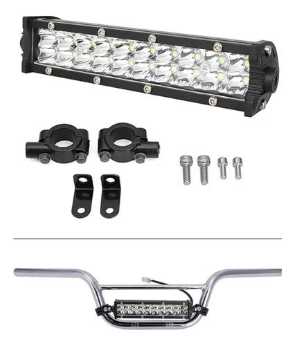 Kit Barra Led Moto Con Soporte Para Manubrio Universal 3000l