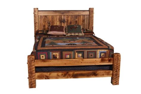 Barnwood Bed Low Profile Bed Rustic Bedroom Furniture Rustic Bed ...