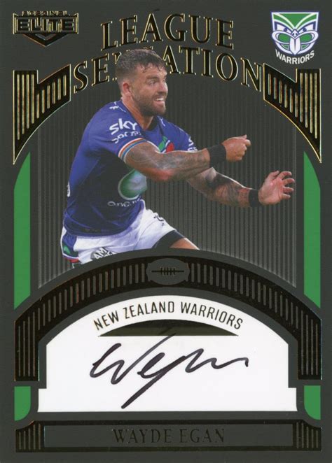 Nrl Elite Black League Sensations Signature Lsb Wayde Egan