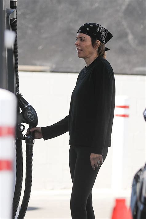 LISA RINNA at a Gas Station Before Heading to a Pilates Class in West ...