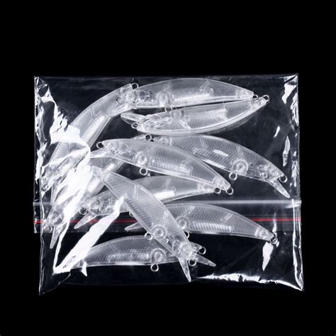 HENGJIA 20 Pcs Lot Diy Minnow Fishing Lure Unpainted Hard Artificial