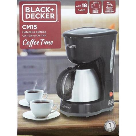 Cafeteira Elétrica Black Decker 15 Cafés Jarra INOX 750ml CM15 B2