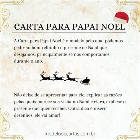 Modelo De Carta Para O Papai Noel Quer Necessidade