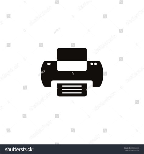 Printer Icon Black Logo White Background Stock Vector (Royalty Free) 2009968880 | Shutterstock