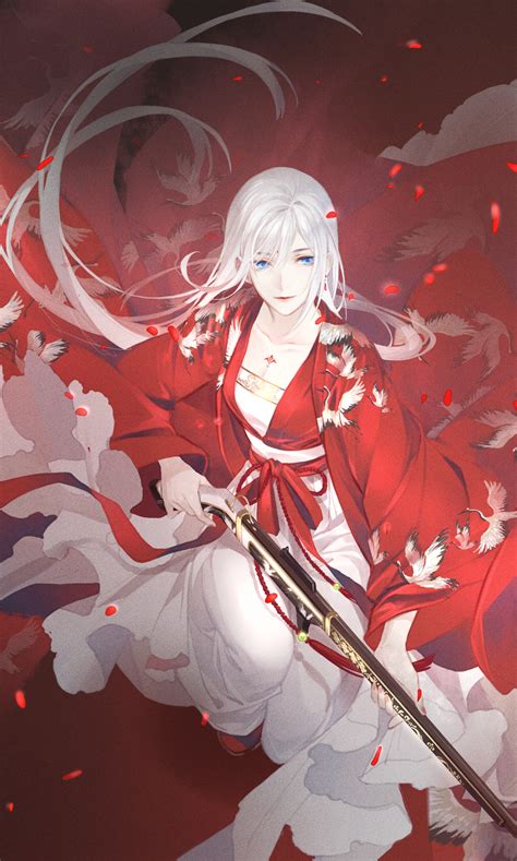 Wallpaper Anime Girls Original Characters Long Hair White Hair