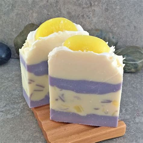 Lemon Lavender Cold Process Soap With Decorative Lemon Wedges Soap On