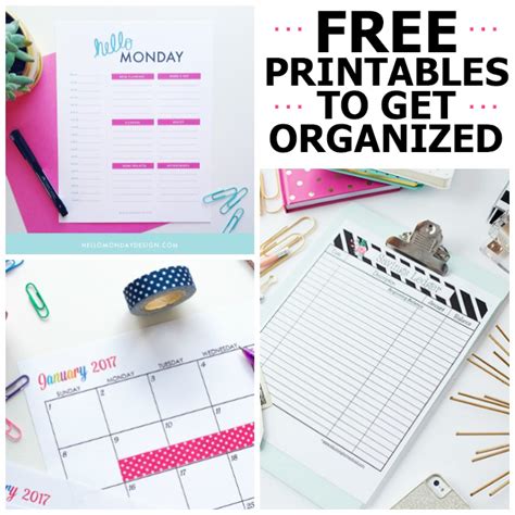 18 Gorgeous Free Printables To Get Your Life Organized In 2024 Kids