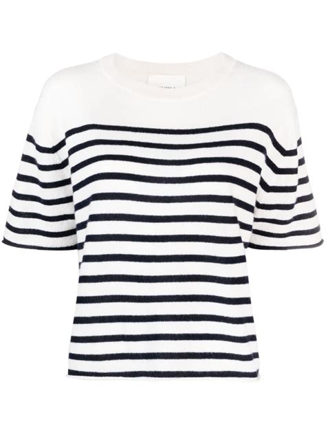 Lisa Yang Cila Striped Cashmere Top Farfetch